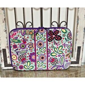 Vera Bradley 17” X 12” Quilted Laptop Cover Viva La Vera Pattern New Without Tag